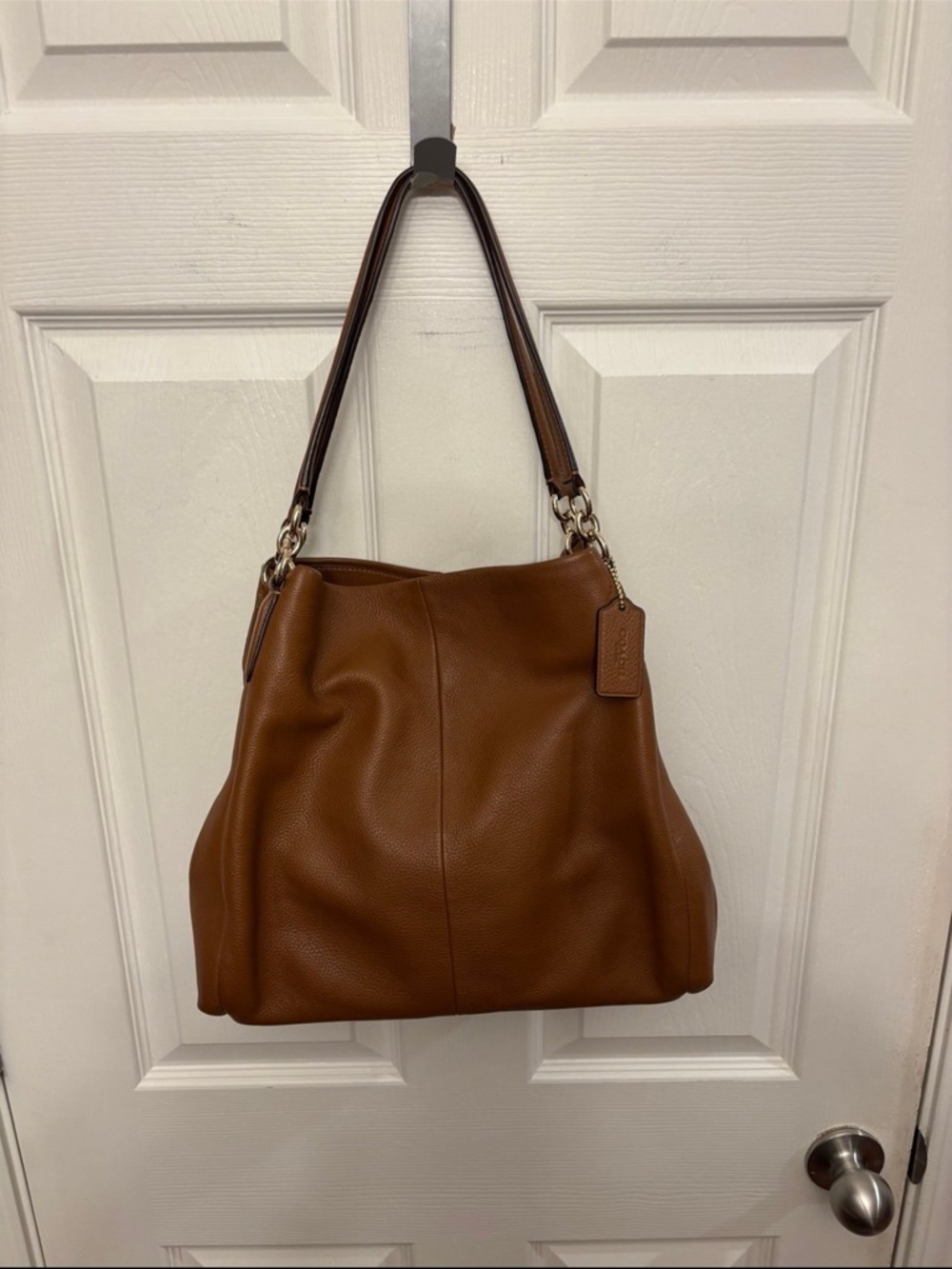 Coach phoebe leather shoulder bag